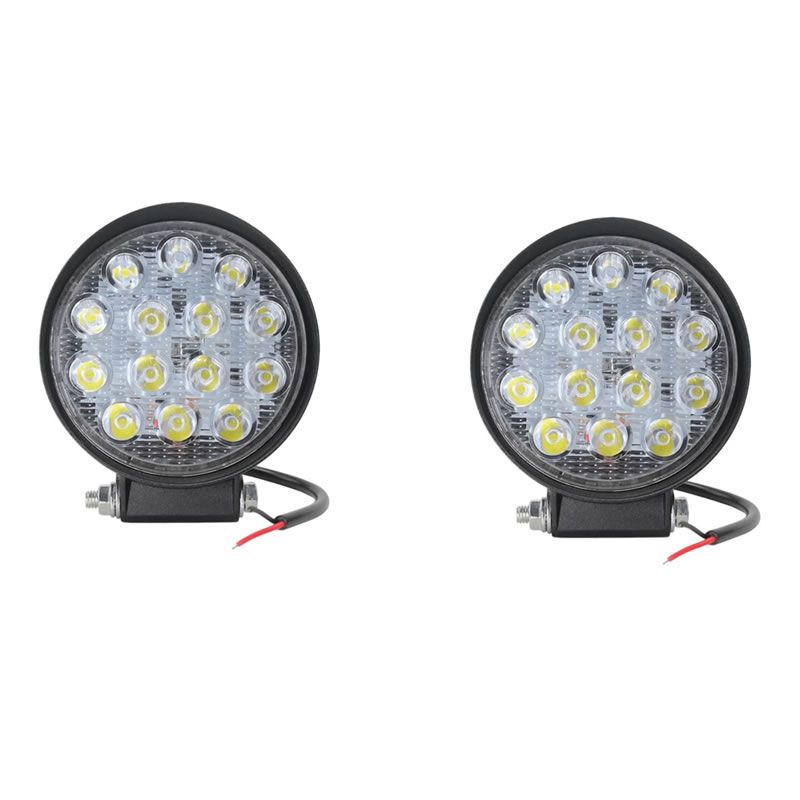 Set Of 2 Universal 42W Round Vehicle LED Working Light | Shop Today ...