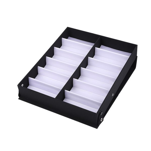 Fashion 12 Grid Dustproof Sunglasses Storage Organizer Display Tray Box