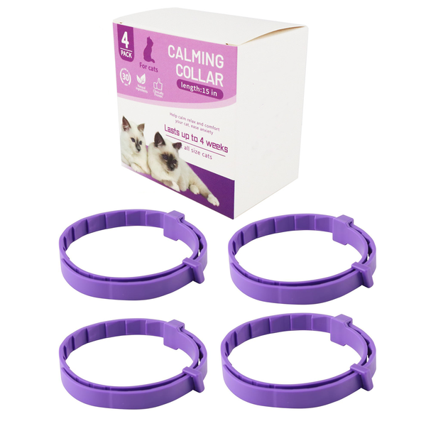 4PCS Cat Calming Collar Relieves Anti-Stress Kitten Collars Pheromone Treat