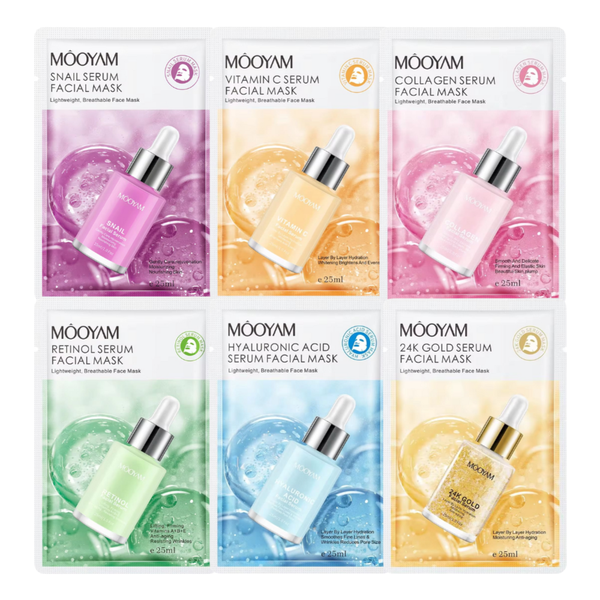 Mooyam Hydrating Facial Mask Sheets (6 Pack)