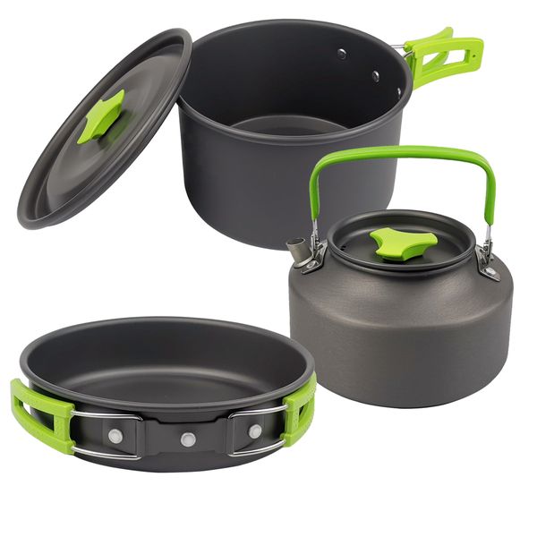 Camping picnic portable tableware kettle Pot set
