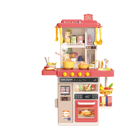 X-HOME Kids Kitchen Play Set 50 Piece Accessories Water, Cold Steam & Sound Image