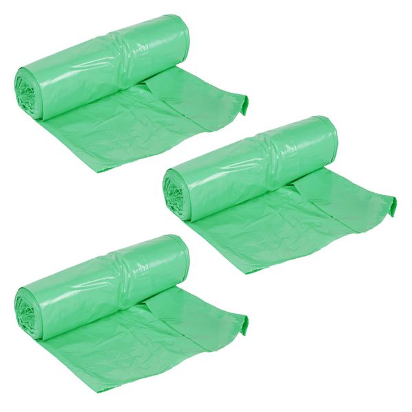 56X66Cm - 125 Liners - Green - 3 Pack image