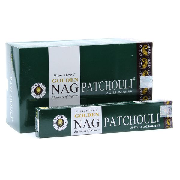 Golden Nag Incense Sticks - 12 Pack - Patchouli