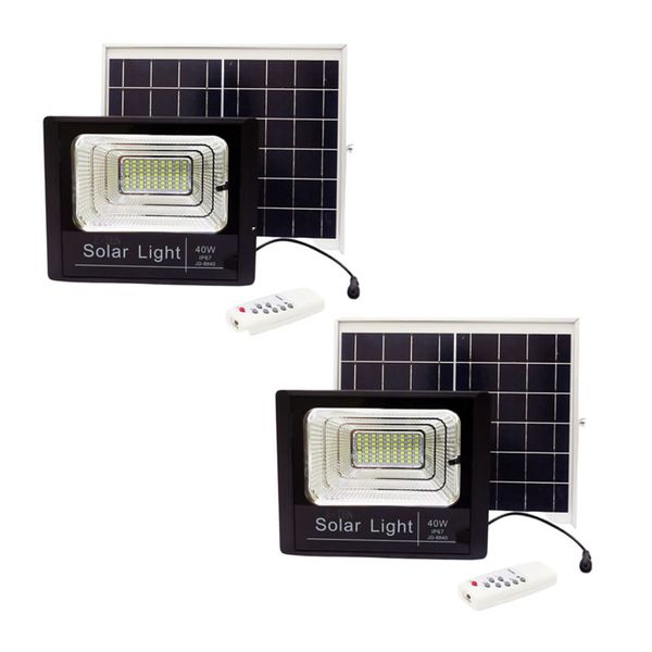2 Piece Of 40W Outdoor Light With Solar Panel