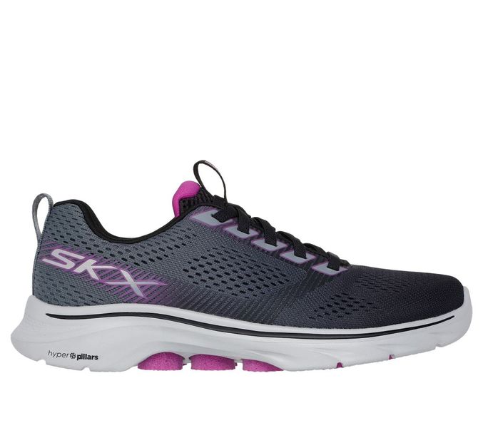 Skechers Women's GOwalk 7 Hailey Walking Shoes - Black/Purple