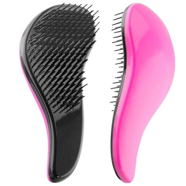 S-Shaped Hair Detangling Brushes - Pink (Set of 4)