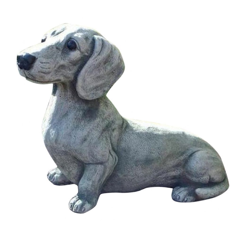 Garden Decor Sitting Dachshund Statue