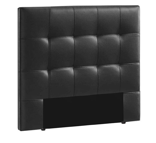Lifestyle Square Button Block Headboard - Leather - Single