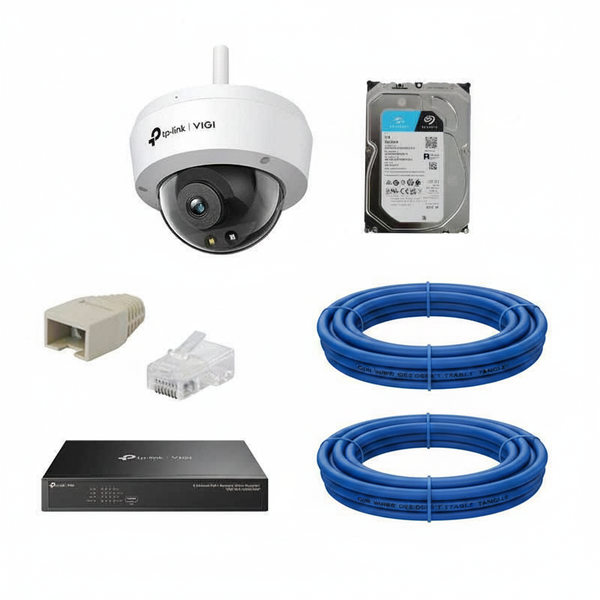 Vigi 8-Channel Surveillance System with 4 x 3MP Dome Cameras