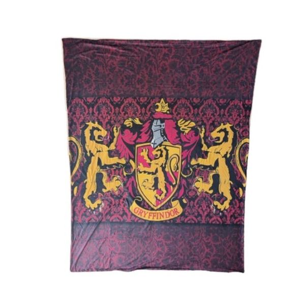Lightweight Gryffindor House Throw Blanket - Lions Standing Crest