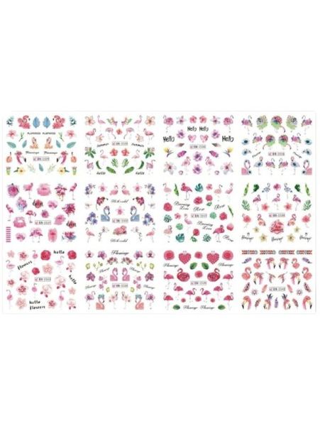 1 Piece 12 Designs Summer Nail Water Transfer Art