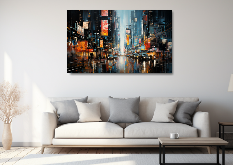 Canvas Wall Art - Urban Skyline Abstract - HD0011