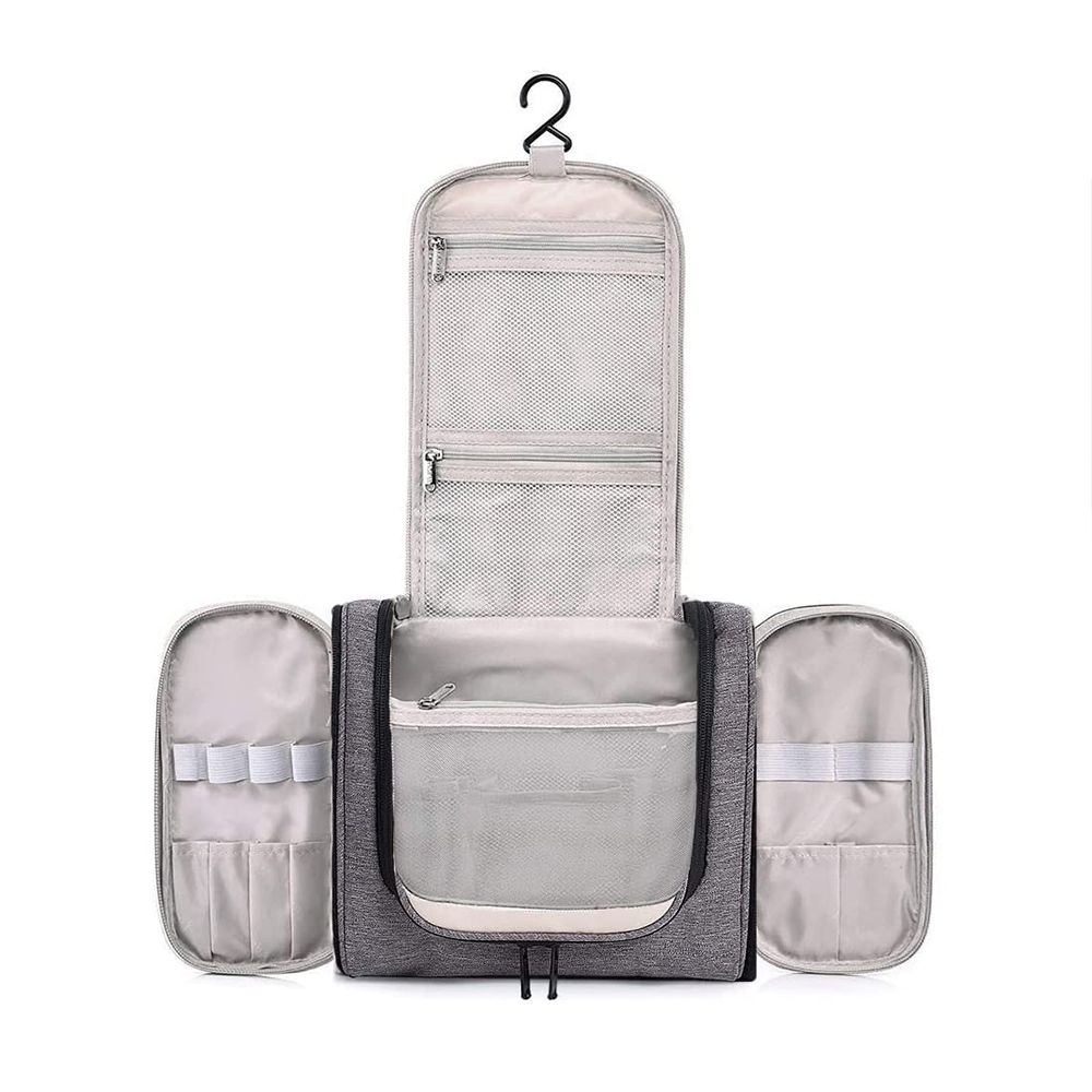 Large Hanging Travel Toiletry Bag Cosmetic Bag Makeup Organizer - Grey