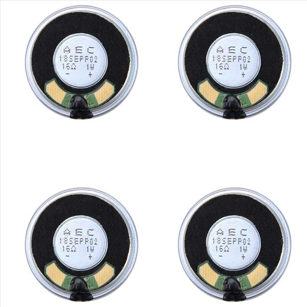 4Pcs 36mm 16 Ohm 1W Aluminum Housing Internal Magnet Speaker