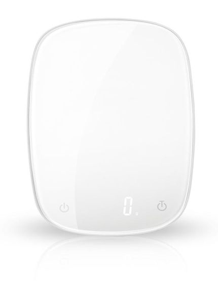 Tempered Glass Kitchen Scale - White