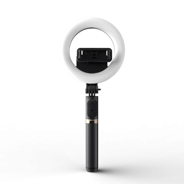 Q07 Bluetooth Selfie Stick Tripod with Fill Light - Remote-Controlled