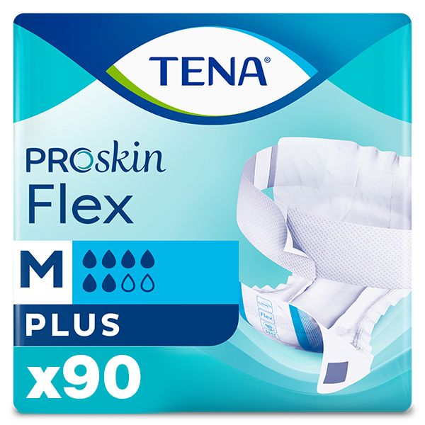 TENA ProSkin Flex Incontinence Diapers Medium – Bulk Pack of 90 Diapers