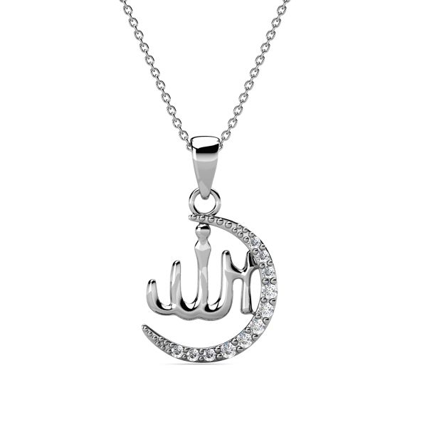 Destiny Crescent Necklace With Swarovski Crystal image