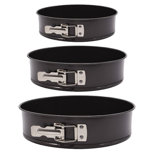 Non-Stick Springform Cake Baking Tin Set - 3 Piece (18/20/22cm)