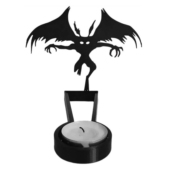 Decor Ornament Shadow Candle Holder Halloween Tealight 15cm Dancing