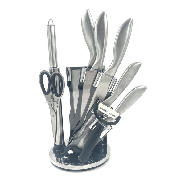 Knives Sets with Acrylic Knives Stands - 9 Piece