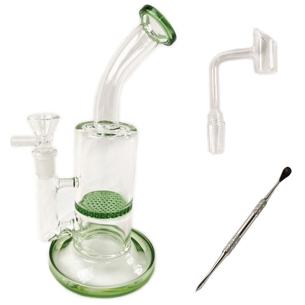 DaMa Glass Bong Percolator Dab Rig Bubbler + Dabber Dab Tool + Dab Banger