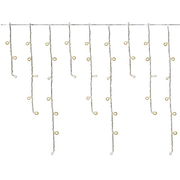 Led Twinkle Icicle Warm White Clear Wire (5mx1m)