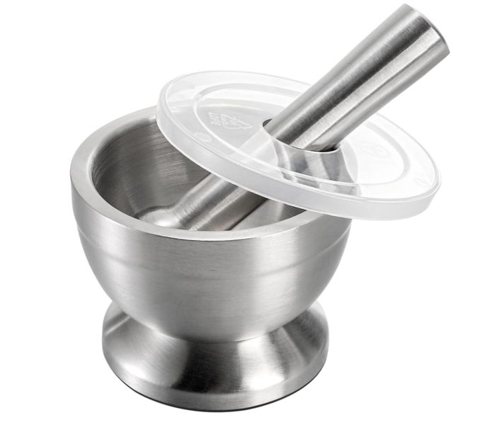Mortar and Pestle Sets 18/8 Brushed Stainless Steel Spice