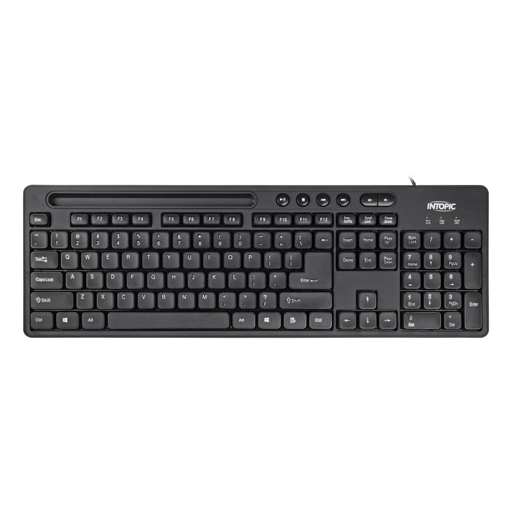 InTopic KBD-90 Multimedia Keyboard With Built-in Phone Holder