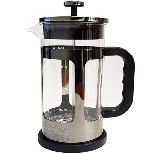 French Press Coffee Maker-1 Litre-Borosilicate Glass Stainless Steel Brewer