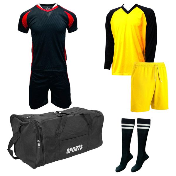 Soccer Kit &amp; Goalkeeper Set &amp; Kit Bag Size:13-14 Years Football Team of 15