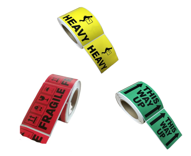 TheClip-Fragile-ThisWayUp-Heavy Shipping Labels Stickers bundle-(Pack of 3)
