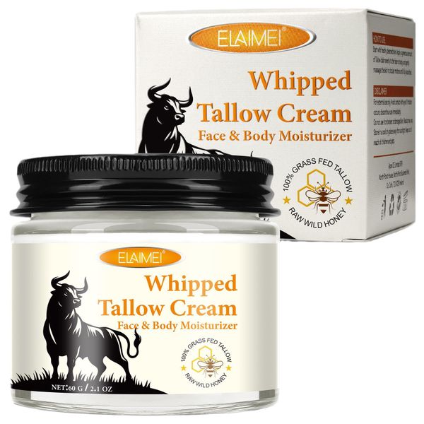 Whipped Tallow Cream-Face and Body Moisturizer-100% Grass Fed Tallow