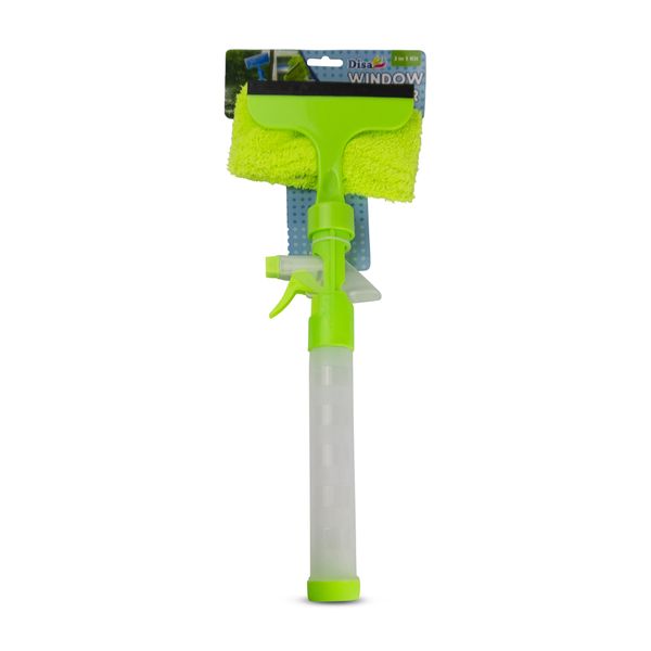 Window Washer - 3-In-1 - Built-In Sprayer and Scraper