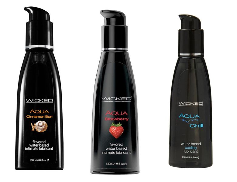 Wicked Adult Sensual Aqua Chill w Strawberry &amp; Cinnamon Bun Lube Lubricants
