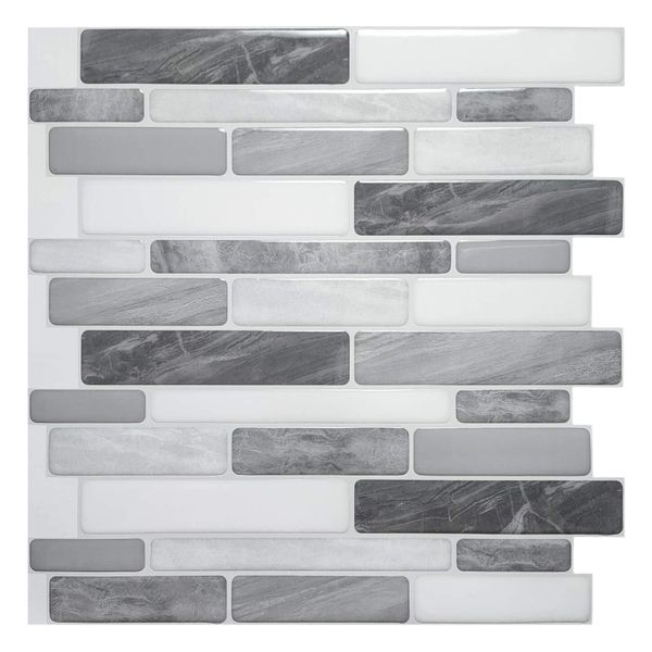10 Sheet Self-Adhesive Tile Backsplash for Kitchen Decorative 30x30cm