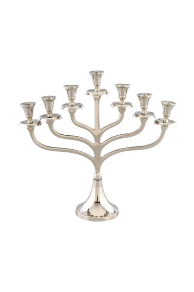 Silver Plated 7 Candle Holder- Menorah - 40 cm