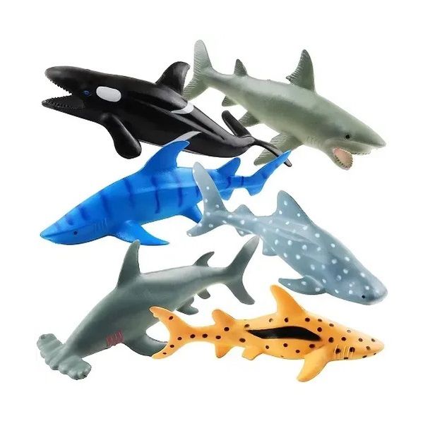 Plastic Ocean Sea Creatures 17cm - 6 Piece