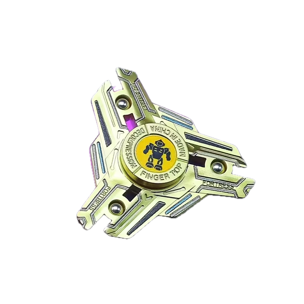 Golden Blade Fortress Fidget Spinner - Premium Metal Tri-Spinner