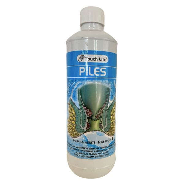 Touch Life Piles Herbal Tonic 500ml- Natural Hemorrhoid &amp; Digestive Support