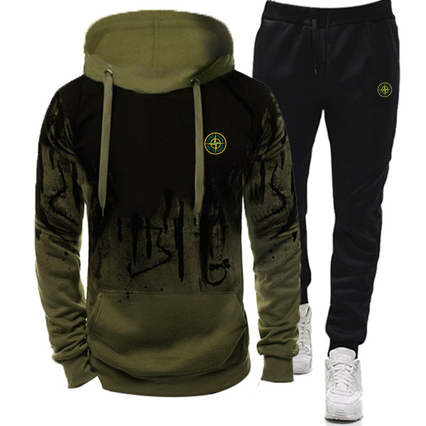 Inspired Stone Island Hoodie and Jogger Set