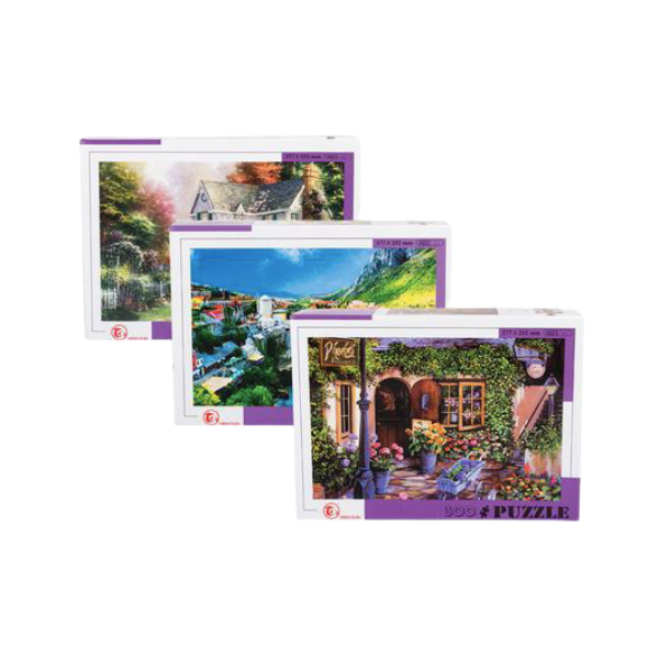 Puzzles- Assorted Boxed Puzzles 300 Pieces- Pack Of 3