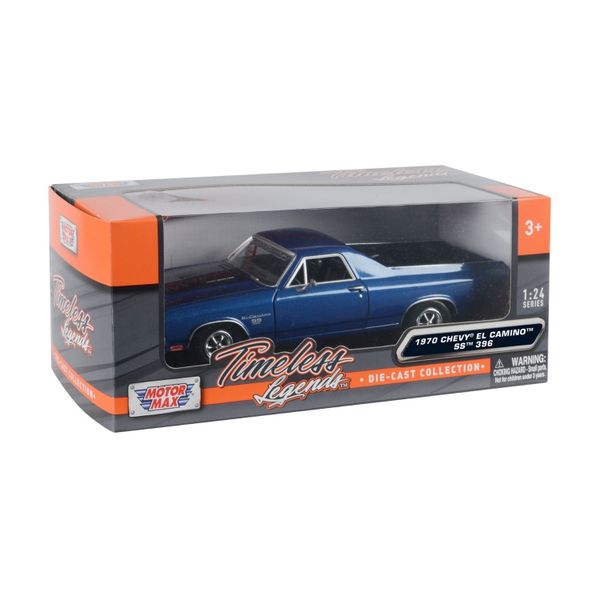 Motormax 1:24 Scale 1970 Chevy EL Camino SS 396 - Blue Diecast