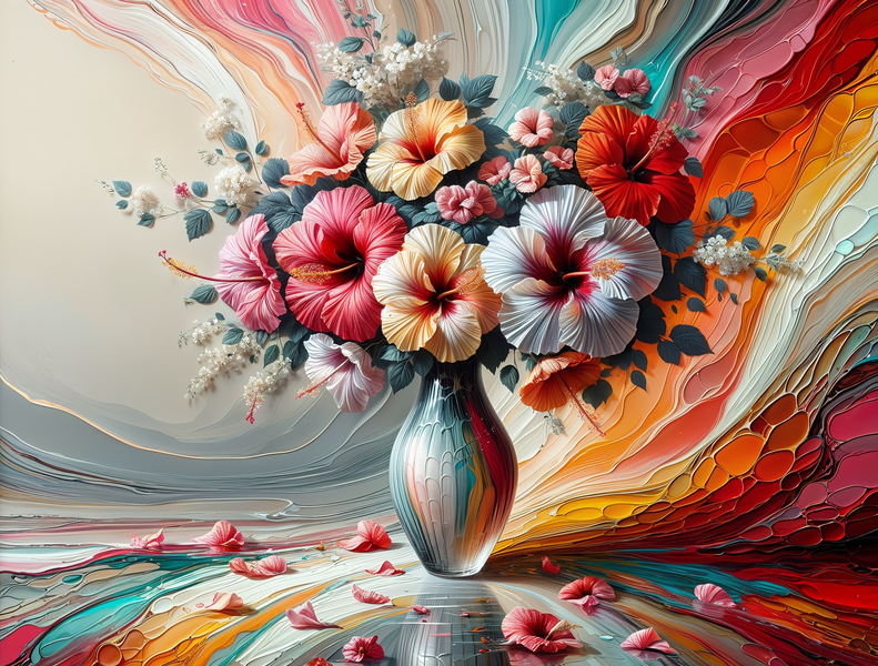 Modern Canvas Wall Art Home Decor - Colourful Bouquet