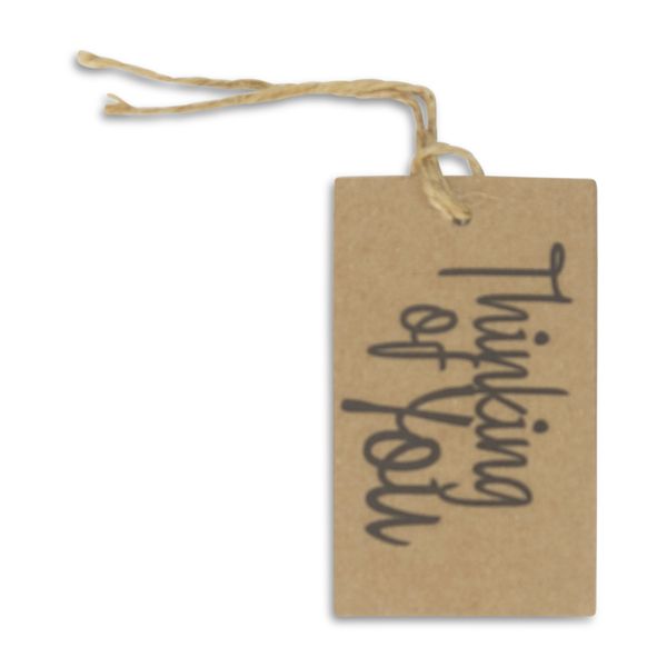 Gift Tags - Thinking of You - Kraft Paper - Brown Note Cards - Pack of 10