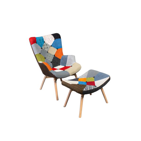 Mosaic Armchair and Footrest