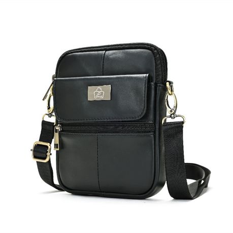 SACLASSY Genuine Leather Shoulder Bag Crossbody Travel Messenger Bag - 7350 Image