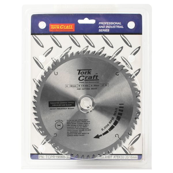Tork Craft - Blade Tct 190mm x 60T 30/20/16 Atb Positive - 2 Pack