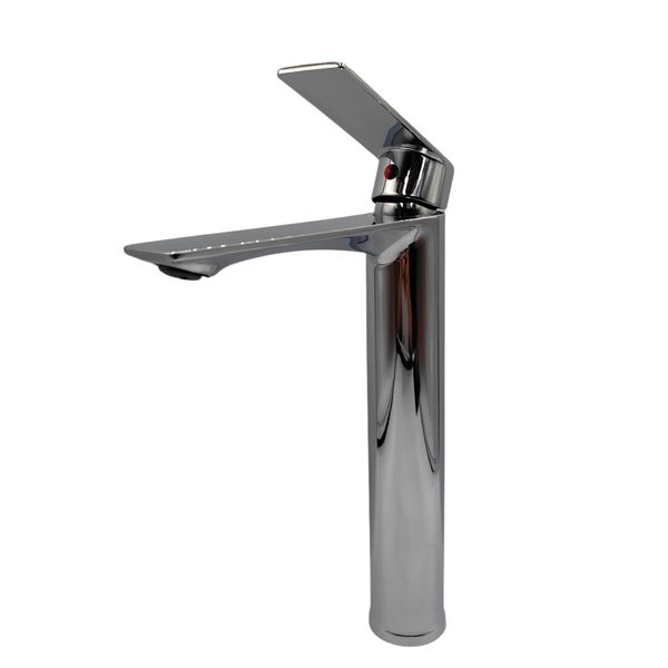 Chrome Finish Tall Washbasin Faucet with Lever Handle